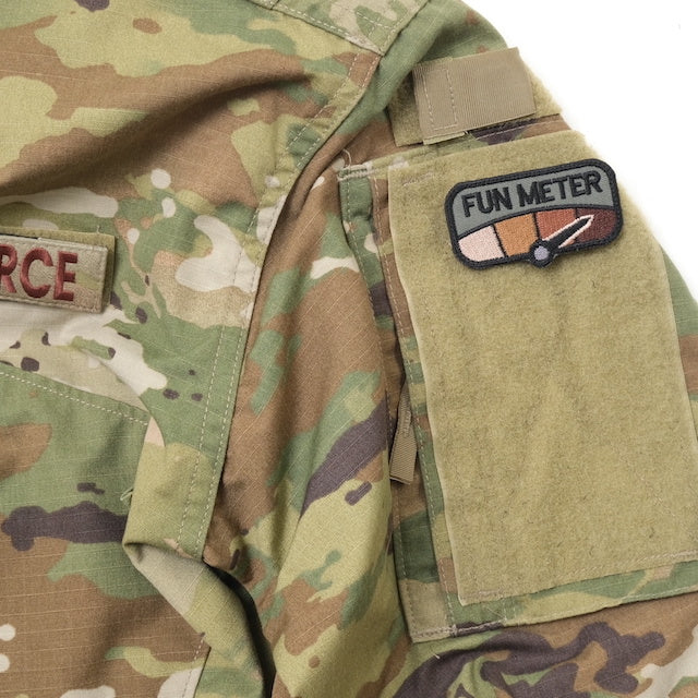 Military Patch FUN METER [FOREST] [Large] [With hook] [Compatible with Letter Pack Plus] [Compatible with Letter Pack Light]