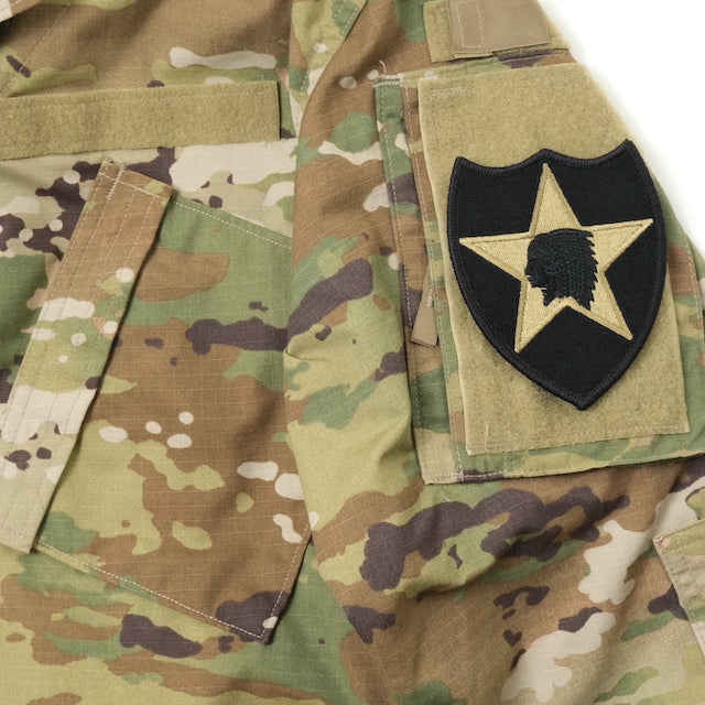 Military Patch 2nd Infantry Division 2 Set [OCP] [With hook] [Set of 2] [Letter Pack Plus compatible] [Letter Pack Light compatible]