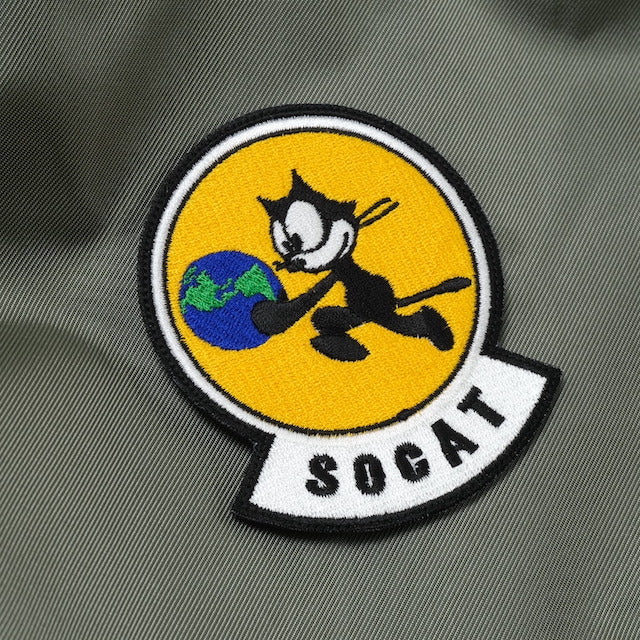 Military Patch（ミリタリーパッチ）SOCAT フィリックス [フルカラー] [フック付き]【レターパックプラス対応】【レターパックライト対応】