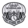 Military Patch（ミリタリーパッチ）USAF SCHEDULING  [2色][フック付き]【レターパックプラス対応】【レターパックライト対応】