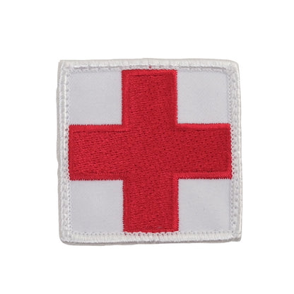 Military Patch（ミリタリーパッチ）Medical Cross 赤十字 [大／5cm×5cm] フック付き【レターパックプラス対応】【レターパックライト対応】