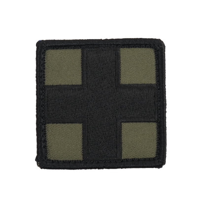 Military Patch（ミリタリーパッチ）Medical Cross 赤十字 [大／5cm×5cm] フック付き【レターパックプラス対応】【レターパックライト対応】