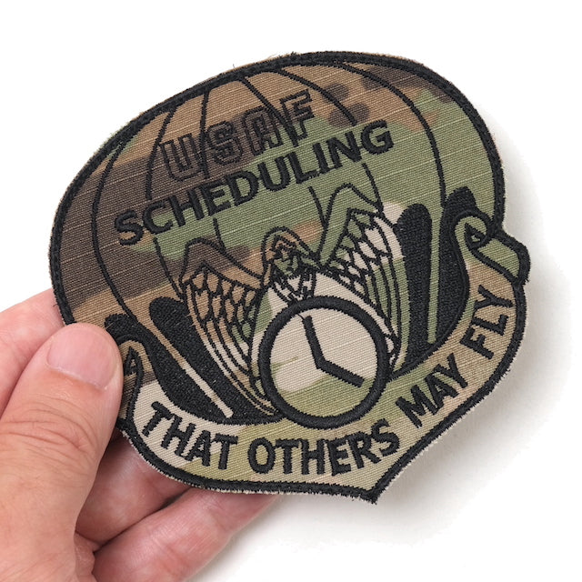 Military Patch（ミリタリーパッチ）USAF SCHEDULING  [2色][フック付き]【レターパックプラス対応】【レターパックライト対応】