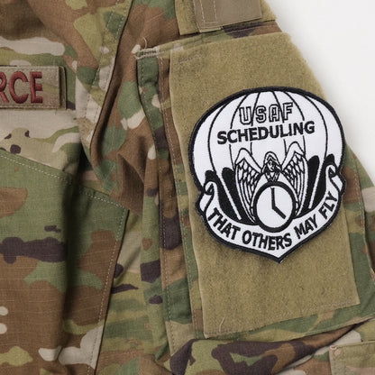 Military Patch（ミリタリーパッチ）USAF SCHEDULING  [2色][フック付き]【レターパックプラス対応】【レターパックライト対応】