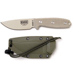 ESEE（エシー）ESEE 3 Desert Tan Plain Edge / OD Green Sheath Knife [ESEE-3P-DT][エシー3 デザートタン プレーンエッジ オリーブドラブシース]