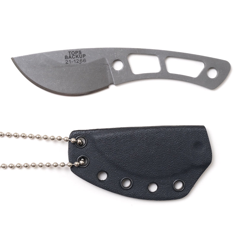 TOPS TOPS BACKUP Tungsten [Tungsten Cerakote] [Neck Knife]