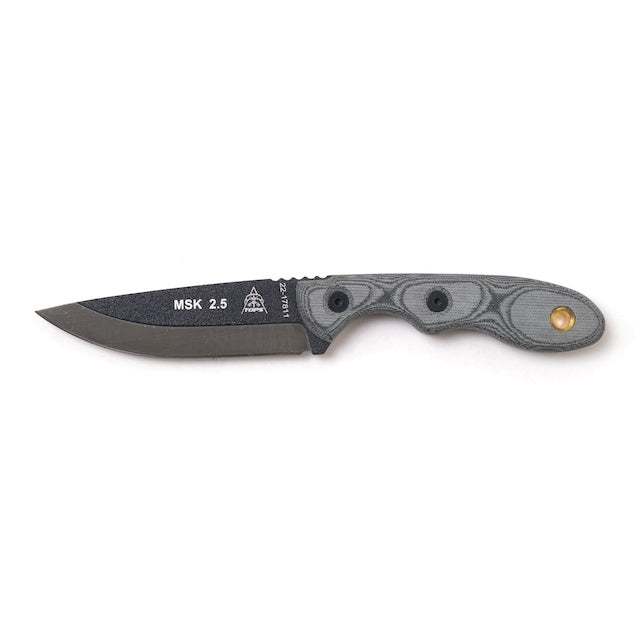TOPS MINI SCANDI KNIFE BLM [Black Linen Micarta]