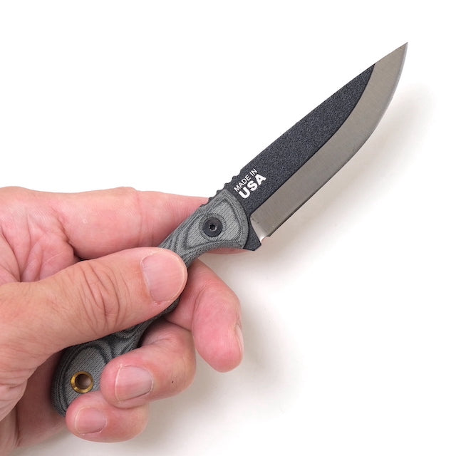 TOPS MINI SCANDI KNIFE BLM [Black Linen Micarta]