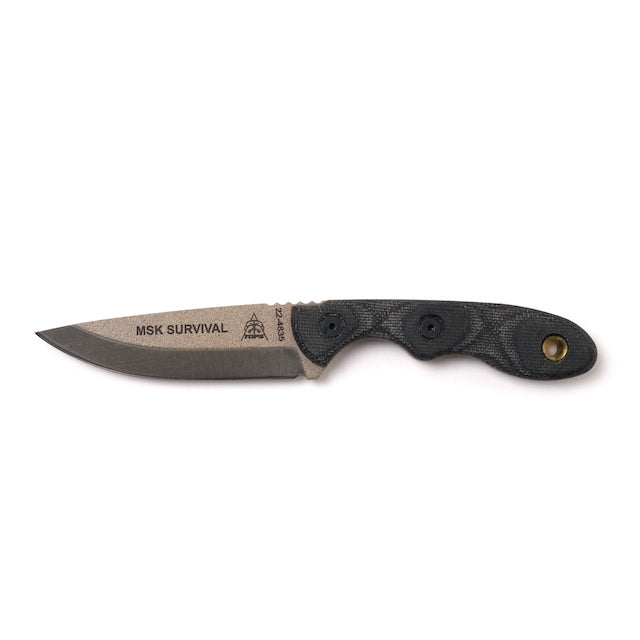 TOPS MINI SCANDI KNIFE Survival [Black Canvas Micarta]
