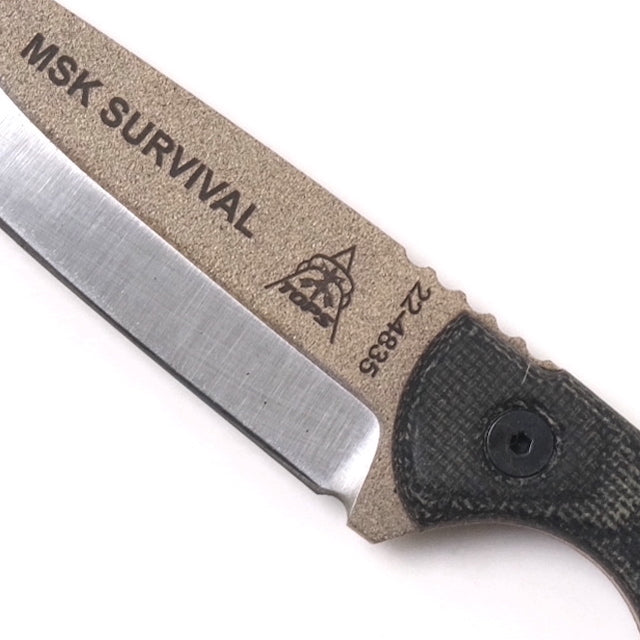 TOPS MINI SCANDI KNIFE Survival [Black Canvas Micarta]