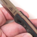 TOPS MINI SCANDI KNIFE Survival [Black Canvas Micarta]