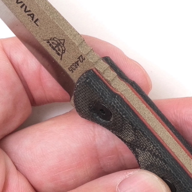 TOPS MINI SCANDI KNIFE Survival [Black Canvas Micarta]