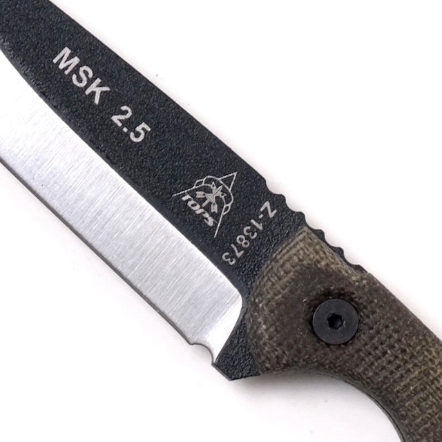 TOPS MINI SCANDI KNIFE Currin1776 [Green Canvas Micarta] [Mini Scandi Battle Box Currin1776 Limited Model Tan Canvas Micarta]