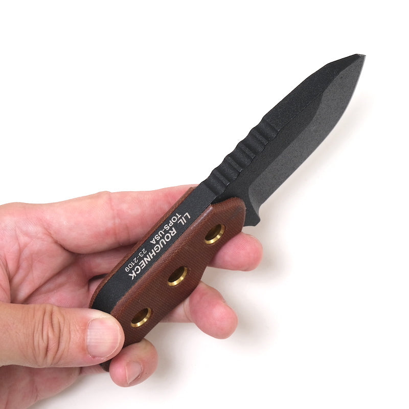 TOPS LIL ROUGHNECK [Lil Roughneck Black Traction Coating Tan Canvas Micarta]