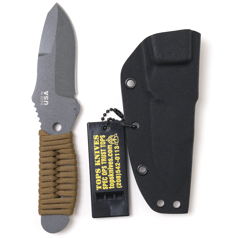 TOPS Desert Fox [Desert Fox Tactical Gray Finish Paracord Wrap]