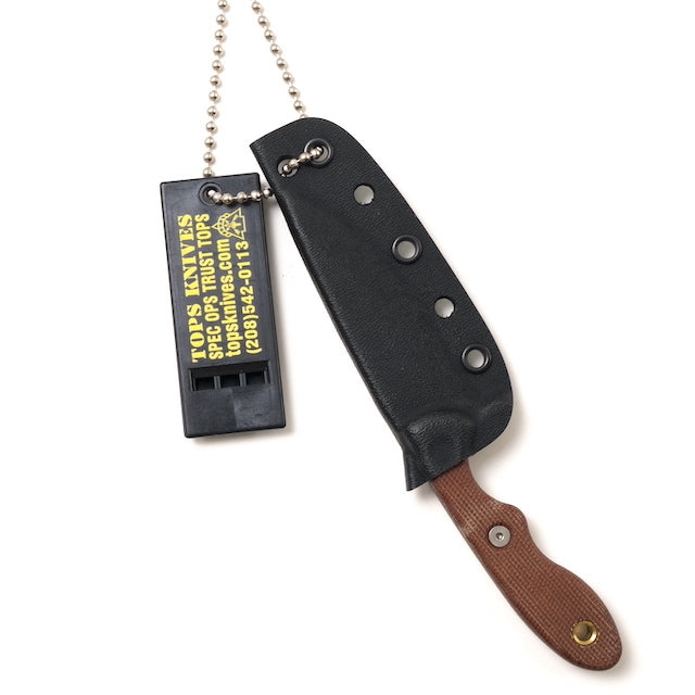TOPS MINI SCANDI KNIFE [Tan Canvas Micarta]