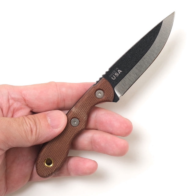 TOPS MINI SCANDI KNIFE [Tan Canvas Micarta]