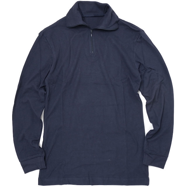 World Surplus French Navy Actual F1 Half Zip Shirt [NAVY] [Letter Pack Plus compatible]