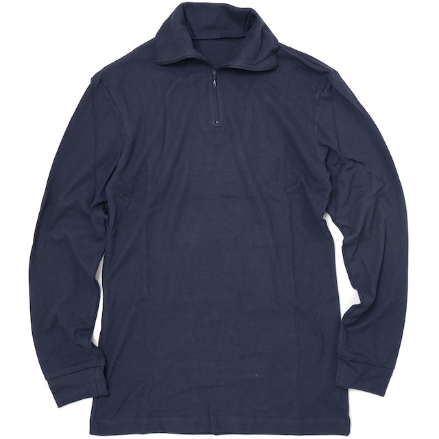ワールドサープラス  フランス海軍実物  F1 ハーフジップ シャツ [NAVY]【レターパックプラス対応】