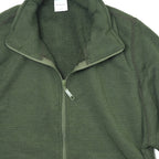 ワールドサープラス   フランス陸軍実物  フロントZIP ウール カーディガン [GREEN]