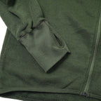 ワールドサープラス   フランス陸軍実物  フロントZIP ウール カーディガン [GREEN]