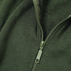 ワールドサープラス   フランス陸軍実物  フロントZIP ウール カーディガン [GREEN]