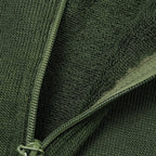 ワールドサープラス   フランス陸軍実物  フロントZIP ウール カーディガン [GREEN]