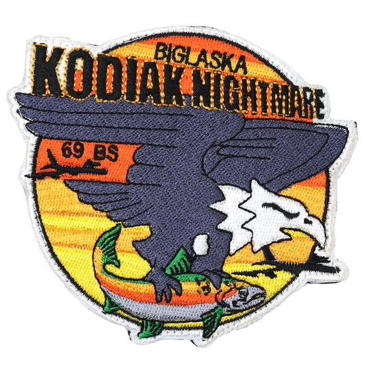 Military Patch 69BS BIGLASKA KODIAK NIGHTMARE [with hook] [Letter Pack Plus compatible] [Letter Pack Light compatible]