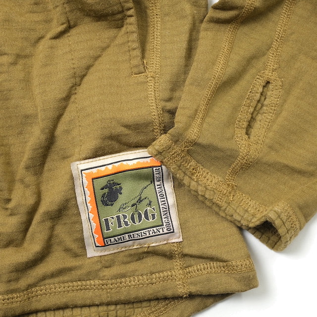 US (US military release product) USMC FROG MIDWEIGHT UNDERWEAR PULLOVER COYOTE for Marine Corps