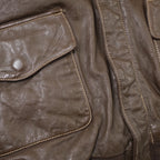 MORGAN MEMPHIS BELLE（モーガン メンフィスベル）Type A-2 Classic クラシック フライトジャケット [ANTIQUE BROWN][GOAT SKIN/山羊(ヤギ)皮革] AFマーク付 WW2 仕様