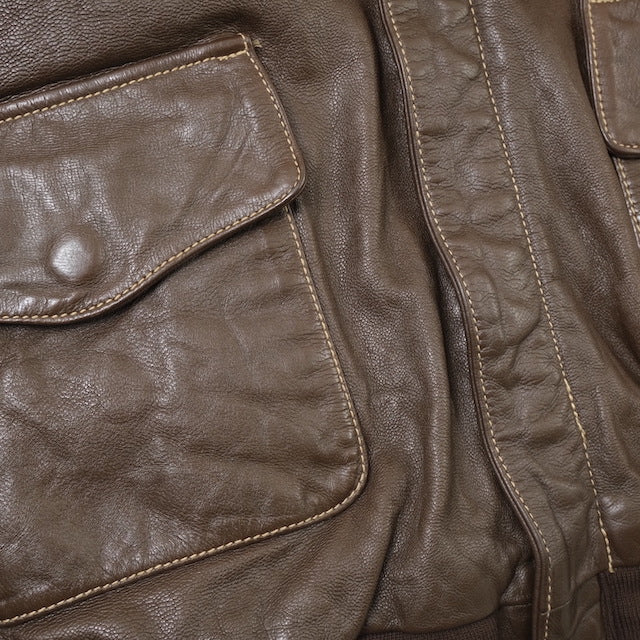 MORGAN MEMPHIS BELLE（モーガン メンフィスベル）Type A-2 Classic クラシック フライトジャケット [ANTIQUE BROWN][GOAT SKIN/山羊(ヤギ)皮革] AFマーク付 WW2 仕様