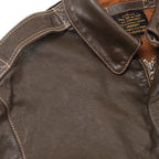 MORGAN MEMPHIS BELLE（モーガン メンフィスベル）Type A-2 Classic クラシック フライトジャケット [ANTIQUE BROWN][GOAT SKIN/山羊(ヤギ)皮革] AFマーク付 WW2 仕様