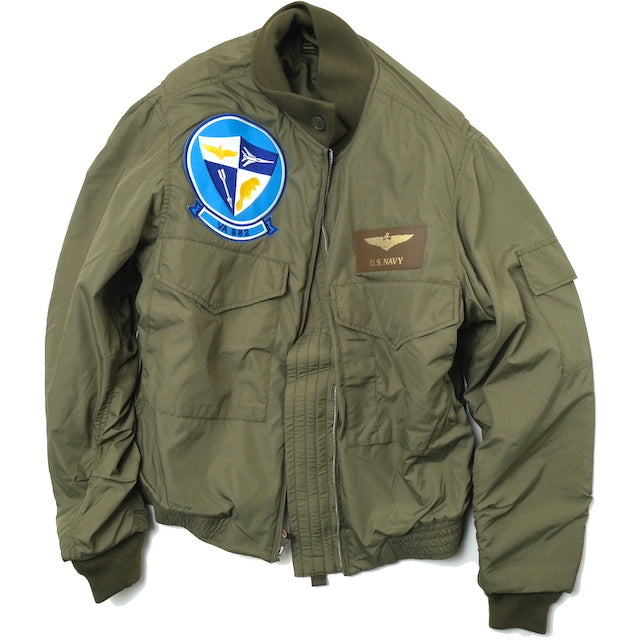 HOUSTON（ヒューストン）U.S.NAVY TYPE G-8 WEP JACKET 初期型 VA-882パッチ付き  [VINTAGE GREEN]