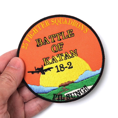 Military Patch（ミリタリーパッチ）25 FIGHTER SQUADRONS BATTLE OF KATAN 18-2  [フック付き]【レターパックプラス対応】【レターパックライト対応】