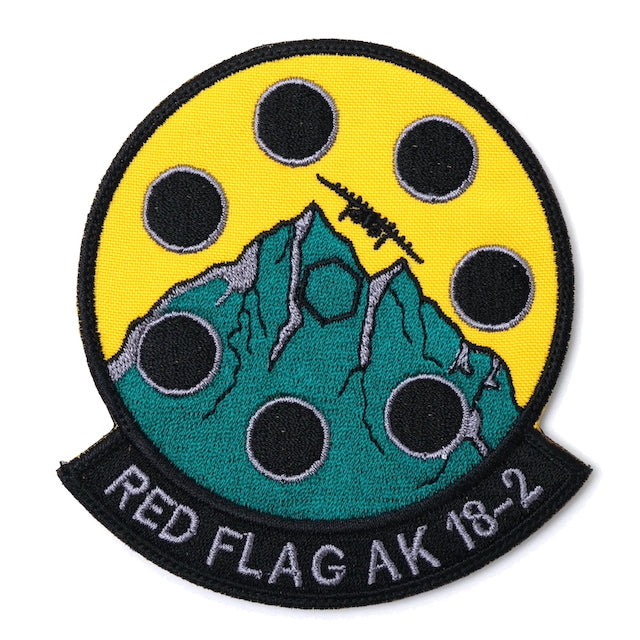 Military Patch（ミリタリーパッチ）RED FLAG AK 18-2  [フック付き]【レターパックプラス対応】【レターパックライト対応】