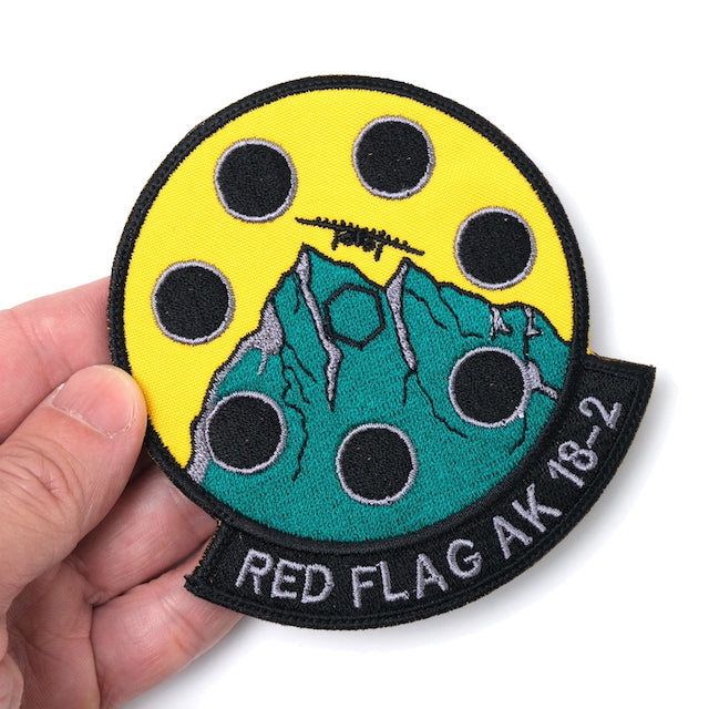 Military Patch（ミリタリーパッチ）RED FLAG AK 18-2  [フック付き]【レターパックプラス対応】【レターパックライト対応】