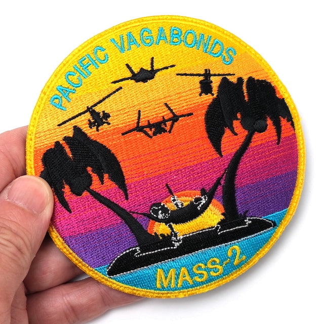 Military Patch（ミリタリーパッチ）PACIFIC VAGABONDS MASS-2  [フック付き]【レターパックプラス対応】【レターパックライト対応】