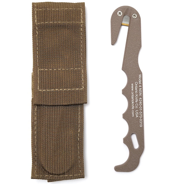 US（米軍放出品）ONTARIO ストラップカッター [Coyote][MODEL 4 CB Strap Cutter/Rescue Tool]【レターパックプラス対応】【レターパックライト対応】