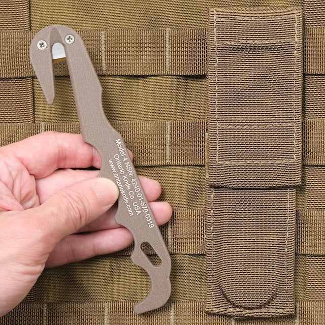 US（米軍放出品）ONTARIO ストラップカッター [Coyote][MODEL 4 CB Strap Cutter/Rescue Tool]【レターパックプラス対応】【レターパックライト対応】