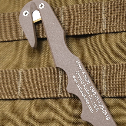 US (US military release product) ONTARIO strap cutter [Coyote] [MODEL 4 CB Strap Cutter/Rescue Tool] [Letter Pack Plus compatible] [Letter Pack Light compatible]