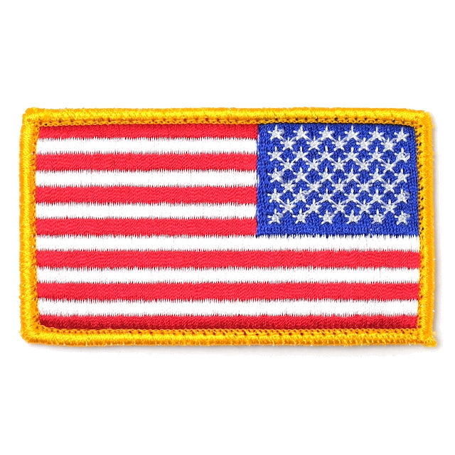Military Patch（ミリタリーパッチ）US フラッグ 米国旗 フルカラー [フック付き]【レターパックプラス対応】【レターパックライト対応】