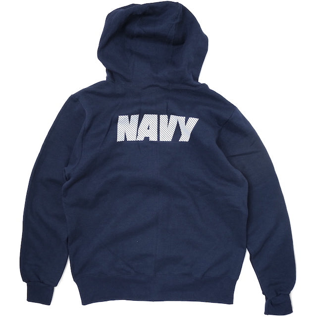 SOFFE NAVY PT HOOD Zip Hoodie Reflector Print [9477NX][NAVY