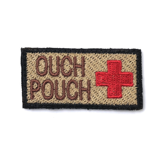 Military Patch OUCH POUCH mini patch [with hook] [Letter Pack Plus compatible] [Letter Pack Light compatible]