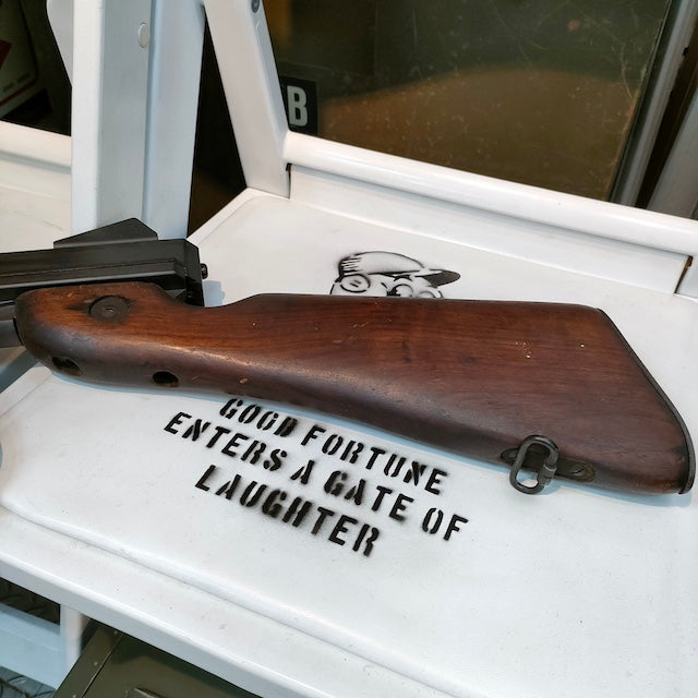 MILITARY NAKATA THOMPSON M1A1 non-movable model gun [US military real wooden parts] [Thompson M1A1]