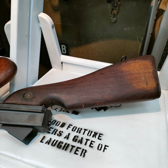 MILITARY NAKATA THOMPSON M1A1 non-movable model gun [US military real wooden parts] [Thompson M1A1]
