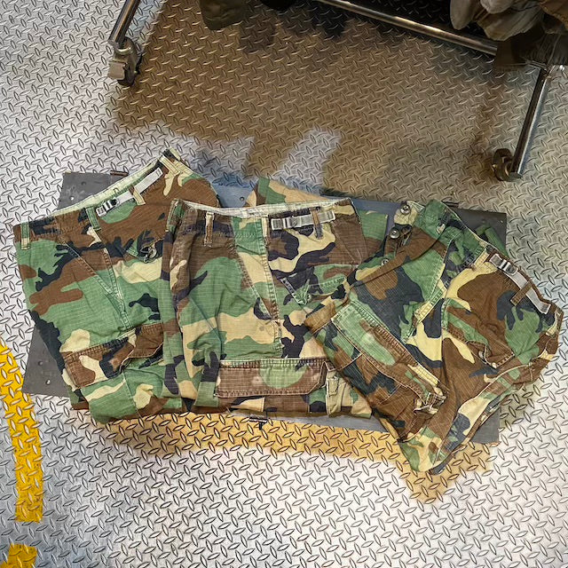 【店頭販売のみ】US（米軍放出品） BDU パンツ ウッドランドカモ [中古]