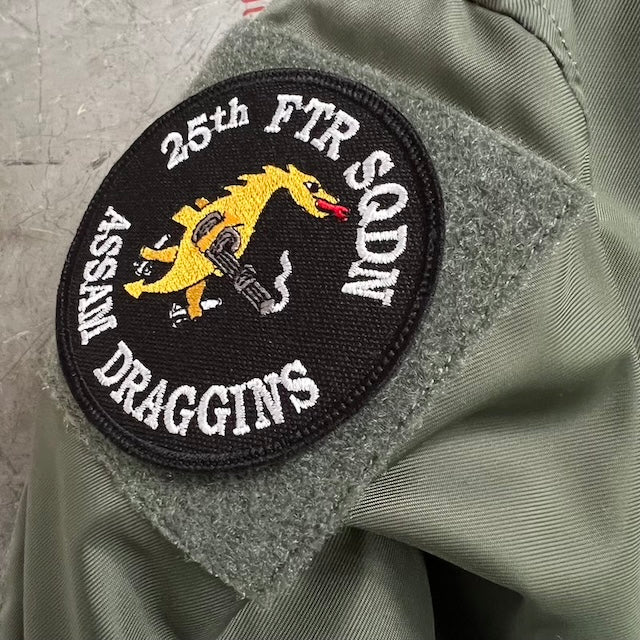 Military Patch（ミリタリーパッチ）25th SQ ブラックイエローカラー 4枚セット [フック付き]【レターパックプラス対応】【レターパックライト対応】