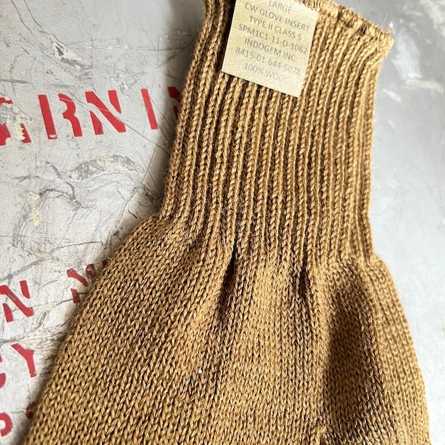 US（米軍放出品）ウールグローブ [Coyote][CW GLOVE INSERT TYPE II CLASS 5]【レターパックプラス対応】【レターパックライト対応】