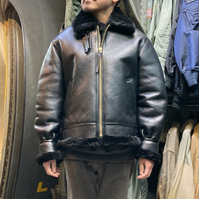 MORGAN MEMPHIS BELLE（モーガン メンフィスベル）Type B-3 2POCKETS TYPE [BLACK] SHEEP SKIN/羊毛皮(ムートン)