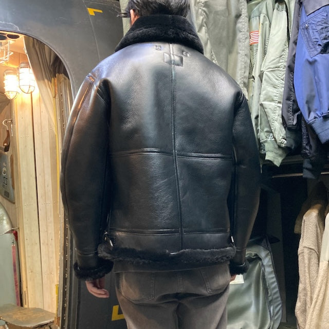 MORGAN MEMPHIS BELLE（モーガン メンフィスベル）Type B-3 2POCKETS TYPE [BLACK] SHEEP SKIN/羊毛皮(ムートン)